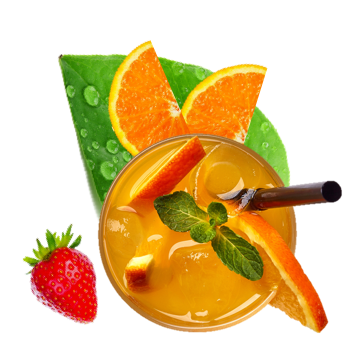 Cocktail à base de sirop de fraise et de citron pressé