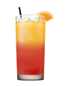 Cocktail à base de sirop de fraise et de citron pressé