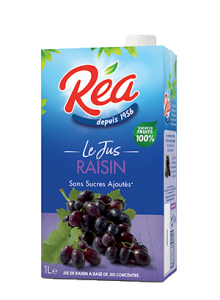Réa Raisin, un jus au goût parfumé et naturellement sucré