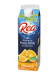 Réa Orange Douce, un jus au goût particulièrement doux idéal pour bien commencer la journée